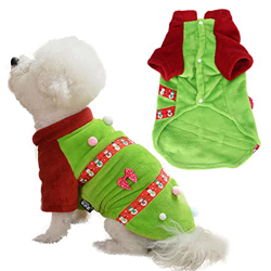 Zhongdawei Vestidos Navideños para Perros - Franela Colorida Navidad Muñeco de Nieve Estilo Dos Pies Invierno Cálido Ropa para Mascotas Ropa para Perr en oferta