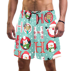 Eslifey - Bañador de Navidad con pingüino de Papá Noel y muñeco de nieve para hombre en oferta