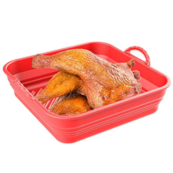 GIMOCOOL Freidora de Aire de Silicona,Revestimientos de freidora Plegables antiadherentes | Cesta de freidora a Prueba de Fugas de Grado alimenticio,  en oferta