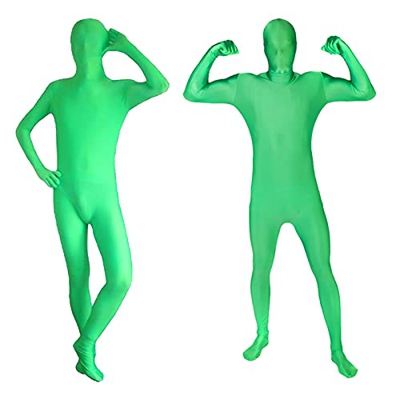 Andoer Traje de Cuerpo Entero Verde, fotografía de Cuerpo Entero, Traje Verde de cromakey, Unisex, Traje Verde para Adultos, elástico, Disfraz para Fo