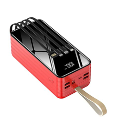 Power Bank 60000Mah Cargador portátil de Gran Capacidad Externo  Incorporado 4 Cable 7 Puertos Carga rápida Paquete de batería Teléfono Tablet y Otro  características