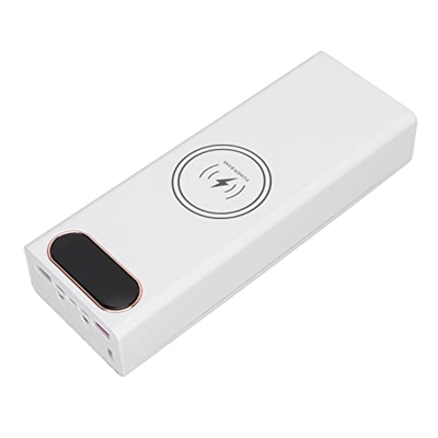 Wnesy 18650 Battery Power Bank, Compact Portable ABS 18650 Battery Box Amplia Aplicación Carga Inalámbrica de 15W para Todos los Modelos de Teléfonos