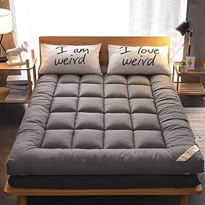 Giural Colchón de Piso japonés,colchón de futón japonés Plegable,colchón Enrollable Tatami Mat con Cubierta Lavable,fácil de almacenar y portátil para