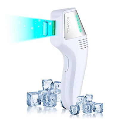 IPL Depiladora de Luz Pulsada, 400.000 pulsos de luz 2 Funcións y 5 Intensidad Maquina Depilacion Laser Indolora Para Axilas, línea de bikini, cuerpo,