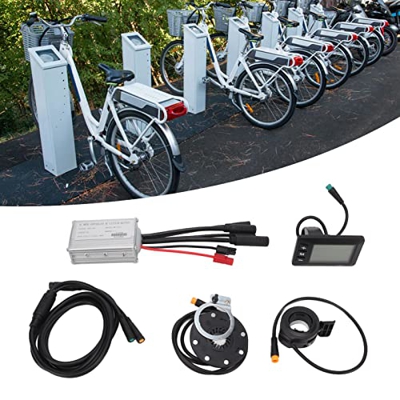 Kit de conversión de bicicleta eléctrica, controlador de motor de bicicleta eléctrica 15A Controlador de velocidad común 36V 48V con panel GD01 1 a 2 