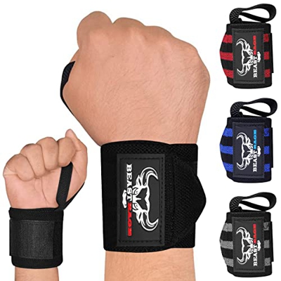 BEAST RAGE Envolturas de muñeca para Levantamiento de Pesas, Muscular, Rendimiento de Entrenamiento, Gimnasio, Correas para el Pulgar, Soporte de Vend