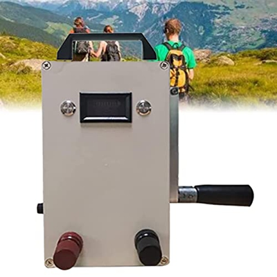 Generador de manivela portátil de 150 W, batería de Litio de Gran Capacidad integrada de 5000 mAh, se Puede Utilizar para arrancar el Coche, 220 V