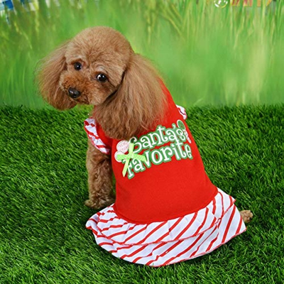 Hidyliu Traje Navideño para Mascotas: Ropa de Poliéster para Mascotas, Perros Y Gatos, Traje de Navidad Suave para Fiestas Navideñas(L)