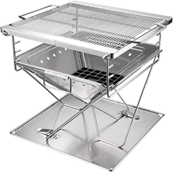Parrilla de carbón Parrilla de carbón portátil Parrilla plegable al aire libre Acero inoxidable Parrilla portátil con bolsa de transporte Kits de herr en oferta