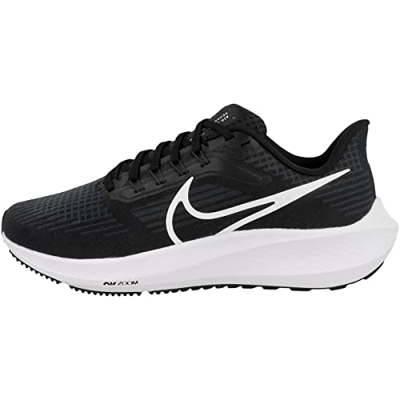 Nike Air Zoom Pegasus 39, Sneaker Mujer, Black/White-DK Smoke Grey, EU
