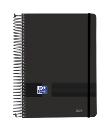 Oxford, Agenda 2023 Semana Vista, Tamaño A5, Tapa Plástico Espiral, Español, Color Negro, 400165905 precio