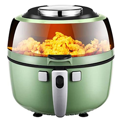 Freidora eléctrica de aire, 6,5 l/1350 W, freidoras de aire caliente grandes y rápidas y cocina sin aceite, pantalla táctil LED/asar/hornear/mantener 