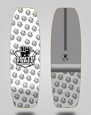 South Force Monopatin Skateboard Surfskate Deck NF White 31.5 Fat Nose