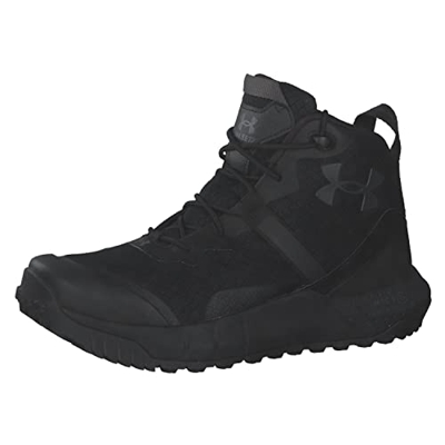 Under Armour Mujer UA W Micro G Valsetz Mid Zapatillas Trail Running, Black / Black / Jet Gray