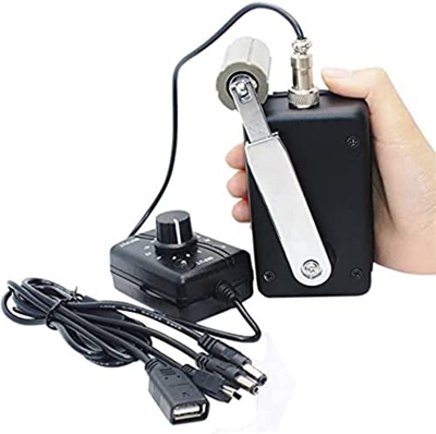 Mini generador de manivela Manual, Cargador de manivela Manual de 30 W 0-28 V, generador de energía de Emergencia Manual para teléfono móvil al Aire L