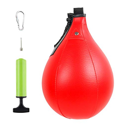 Bolsa de boxeo con bola de velocidad, bola de boxeo de piel sintética, con bomba y botón de seguridad, boxeo MMA Muay Thai Fitness Fighting Sport Trai