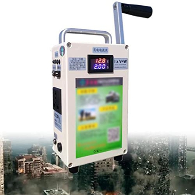 Generador de manivela de 150 W, Fuente de alimentación de Emergencia Manual portátil, batería de Litio de Alta Capacidad de 5000 mAh, energía móvil al