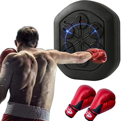 ELUTNG Máquina de Boxeo, Máquina de Boxeo Inteligente de Interior montada en la Pared con Luces y Guante de Boxeo, Equipo de Entrenamiento de Boxeo de