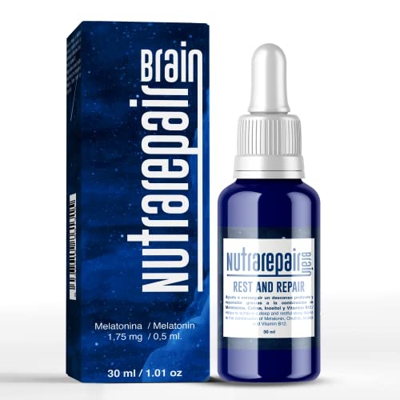 Melatonina Gotas con Vitamina B12, Colina e Inositol - Descanso Reparador - Nootrópico - Mejora del Sueño, Memoria y Concentración - Reparación Celula