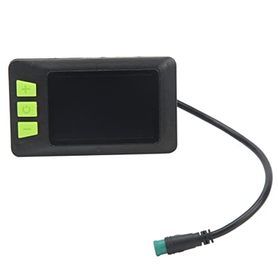 Medidor de Pantalla LCD de Bicicleta Eléctrica, Panel de Control de Bicicleta Eléctrica de 24/36/48/60V con Indicador de Potencia, Kilometraje único, 