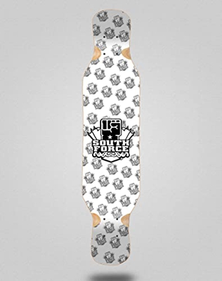 South Force Skateboard Longboard Deck 46 x 10 NF White
