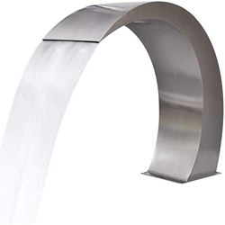 Fuente De Cascada De Piscina De Acero Inoxidable Plateada para Piscinas En Tierra Jardín Cascadas Al Aire Libre Y Piscina precio