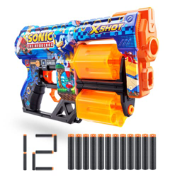 X-Shot Skins Dread, Sonic The Hedgehog, Lanzador de Dardos de Espuma (12 Dardos) en oferta