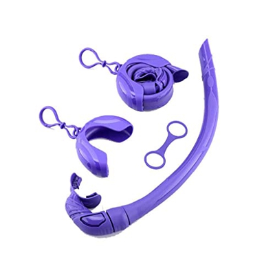 BEALIFE Tubo de esnórquel plegable Manguera de respiración de buceo Accesorios para equipos al aire libre , Violeta