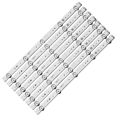 TCHWM 8 unids/Lote Apto for Skyworth 43E3500 43E3000 43X5 TV Tira de luz 5800-W43001-3P00/5P00 40,2 CM 3V 100% Nuevo Reemplazo de retroiluminación de 