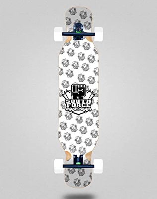 South Force Skate Skateboard Longboard Complete 46 x 10 NF White