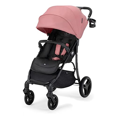 Kinderkraft ASKOY Silla de paseo hasta 24 kilos, Impermeable con protección UPF50+, Plegable, Posición tumbada, Rosa