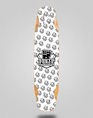 South Force Skate Skateboard Longboard Deck Mix Bamboo 38x8.45 NF White