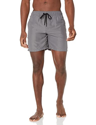 Amazon Essentials Bañador de Secado Rápido de 18 Cm Hombre, Color Carbón, XXL