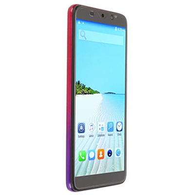 Smartphone, 2.4G 5G WiFi Celular MT6580 Octa Core Alta Definición Frontal 2MP Trasero 5MP EU 100-240V para el Trabajo (Rojo)