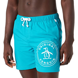 Original Penguin Stamp Logo Short, Azul (Caribbean Sea 444), X-Large (Talla del Fabricante: X Large) para Hombre precio