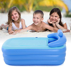 Bañera portátil para adultos hinchable, azul, plegable, portátil, para ducha, spa, piscina hinchable, con kit de reparación características