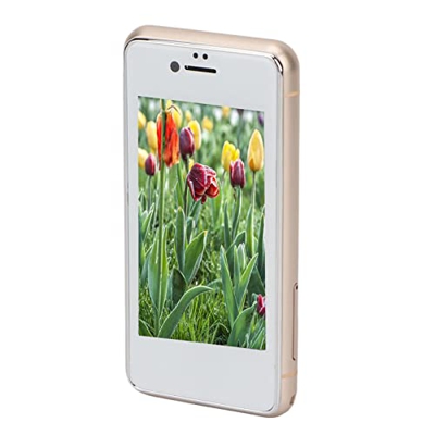 JAWL Mini Teléfono Móvil, Reconocimiento Facial 3G 1680mAh Desbloqueado Dual Card Dual Standby Kids Mobile Phone (Oro)