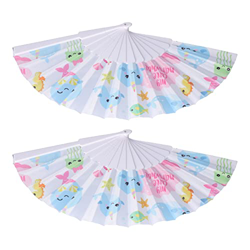 wrtgerht 2 uds Ventilador Plegable, Fafor Plegable de plástico for Mantener Fresco, decoración de Pared, representaciones teatrales, Ventilador de Sed en oferta