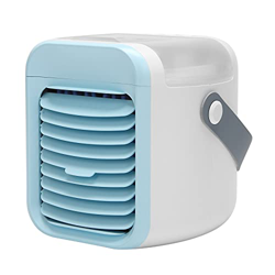 ManTT Aire Acondicionado PortáTil, Aire Acondicionado Evaporativo Recargable USB Enfriador Evaporativo con 3 Velocidades 7 Colores (Azul) en oferta