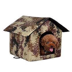 Casas para Gatos para Mascotas al Aire Libre, Casas para Perros pequeños, casa para Gatos al Aire Libre, Impermeable y cálida, Tela Oxford Resistente  en oferta