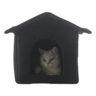 PW TOOLS Casa para Mascotas Al Aire Libre, Casa Impermeable para Gatos, Casa para Perros, Tienda De Campaña Plegable para Gatos, Refugio Cálido De Inv