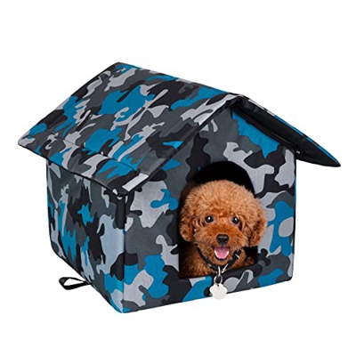 Casas para gatos para mascotas al aire libre, casas para perros pequeños, casa para gatos al aire libre, impermeable y cálida, tela Oxford resistente 