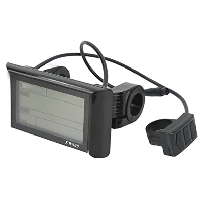 BOROCO Medidor de pantalla LCD para bicicleta eléctrica SW900 LCD con enchufe impermeable, 24 V, 36 V, 48 V, 60 V, pantalla de bicicleta