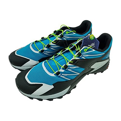 SALOMON Shoes Wings Sky, Zapatillas de Trail Running Hombre, Barrier Reef/Black/Green Gecko, 49 1/3 EU
