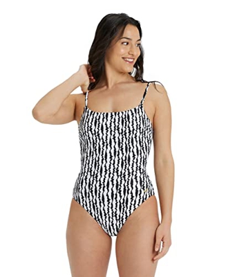 ARENA Swimsuit U Back Allover Bañador, Mujer, Black Multi, 40