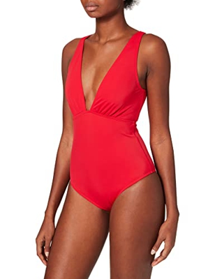 Iris & Lilly Bañador Mujer, Rojo, 38