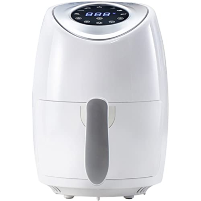 Freidora de aire de 2,6 L, freidoras eléctricas de aire caliente, horno sin aceite con 7 presintonías, pantalla táctil LCD digital y cesta desmontable