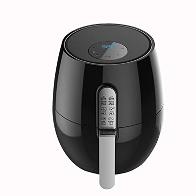 Freidora de aire, pantalla táctil inteligente de 5.2L Freidora de aire eléctrica antiadherente sin aceite, circulación de aire caliente de 360 ​​°, mi