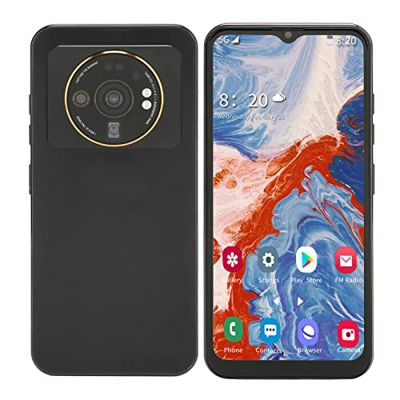 M12S Ultra 6.5in Smartphone Desbloqueado para Android 12 - WiFi 5G HD BT Celular para Phegda 700 6+256G RAM 16MP+8MP 4000mAh Negro.