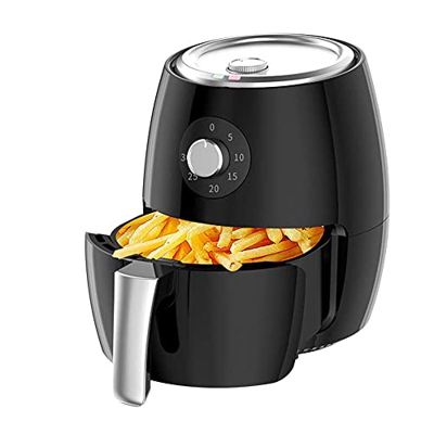 Freidora de aire, pantalla táctil inteligente Sartén antiadherente sin aceite Freidora de aire eléctrica, circulación de aire caliente de 360 ​​°, tem